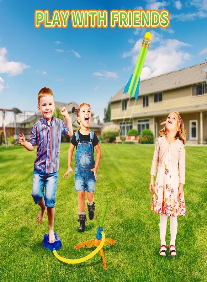 Banvih Toys Rocket Launcher for Kids, Easter Basket Stuffers for Ages 3 4 5 6 7 8+ Years Old, Outdoor Toys Games, Toddler Boys Birthday Gifts, 6 Foam Air Rockets, Launch up to 120+ft - Image 5